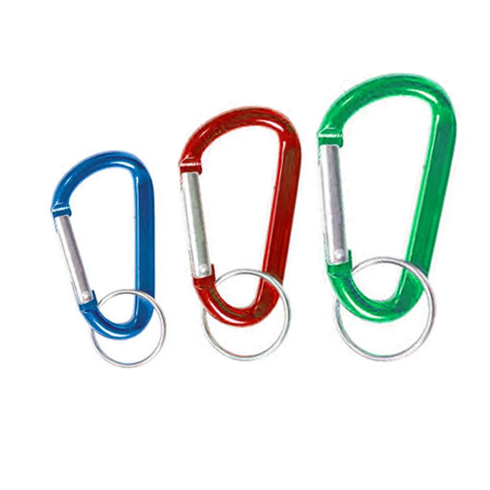 12 X Mini Aluminum Carabiner Camp Hiking Snap Hook Lock Clip On Attach Keychain
