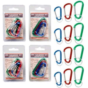 12 X Mini Aluminum Carabiner Camp Hiking Snap Hook Lock Clip On Attach Keychain