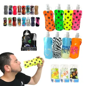 12 X Water Canister Pouch Bottles Flexible Collapsible Reusable Ice Bag BPA Free