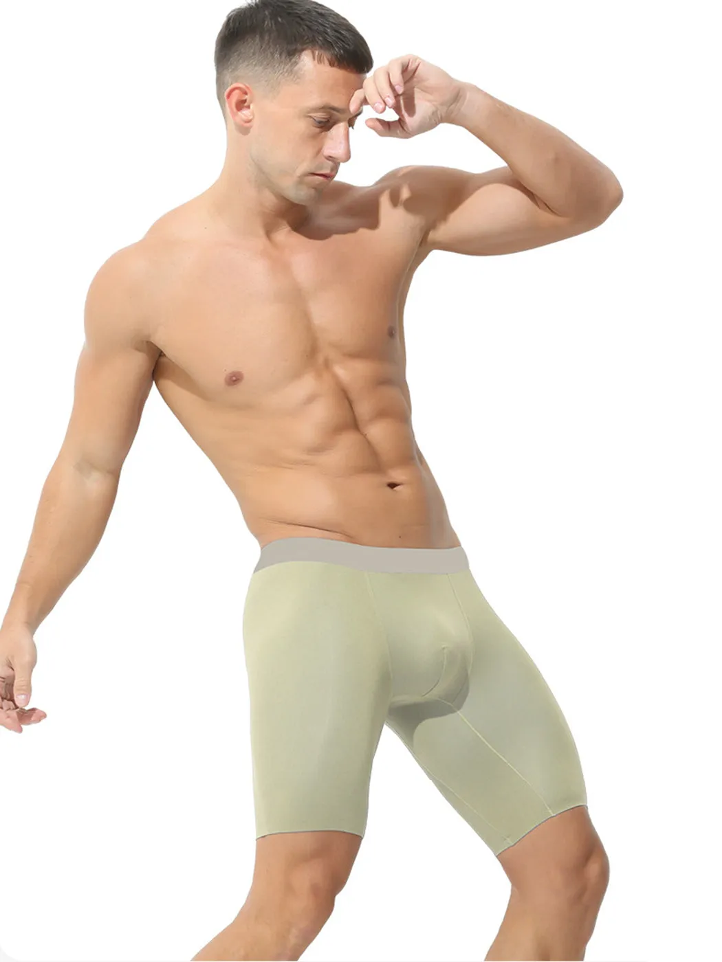 2 Pack Men's Active Flyless Boxer Briefs