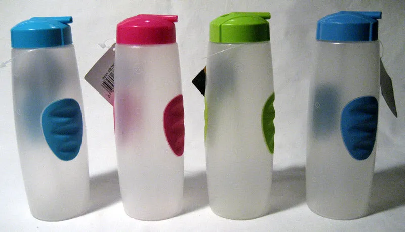 2 Pc 20 Oz Sports Water Drinking Bottles Plastic Canister Hiking Outdoor New !