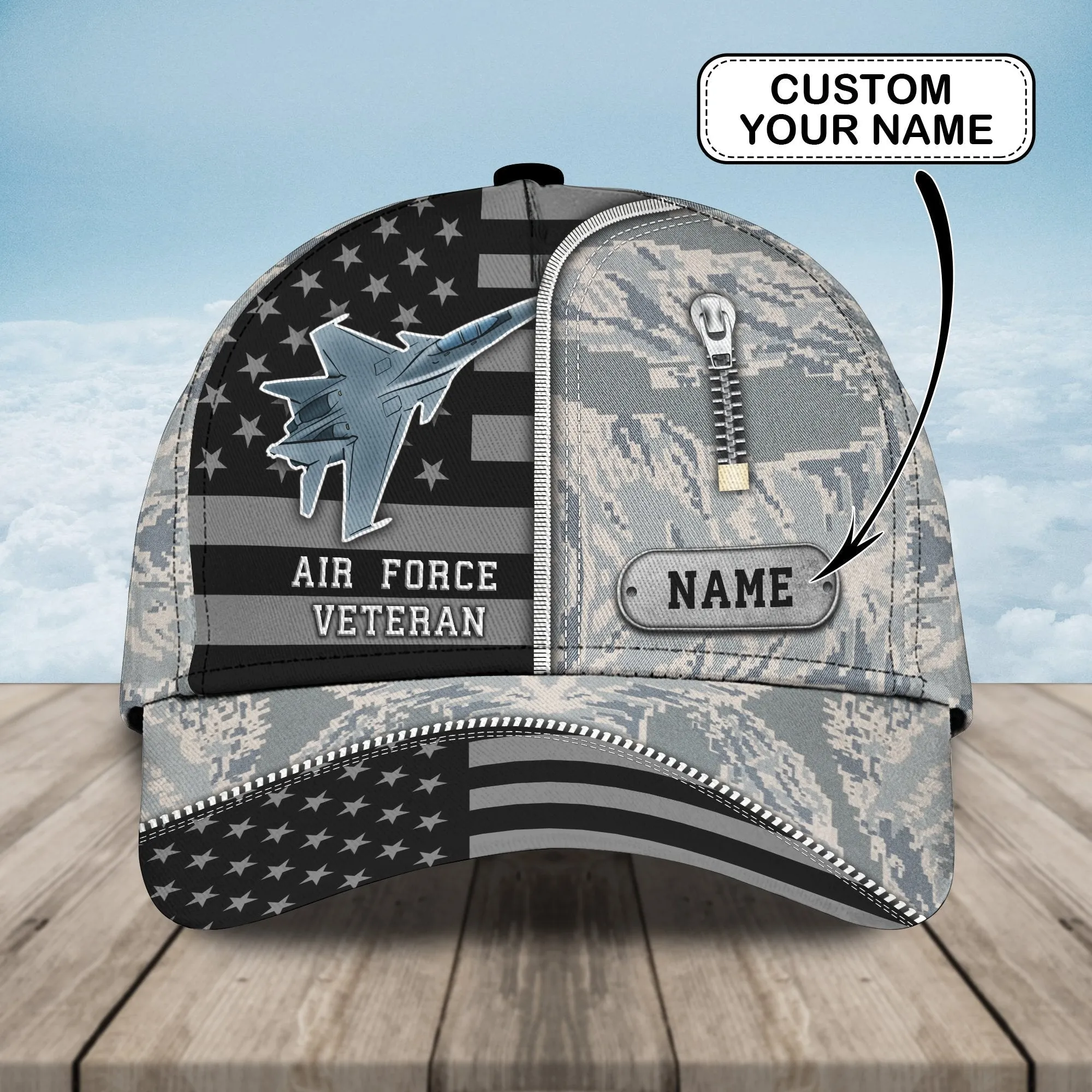 3D Classic Cap Air Force Veteran Personalized Name Cap 322 Namashops
