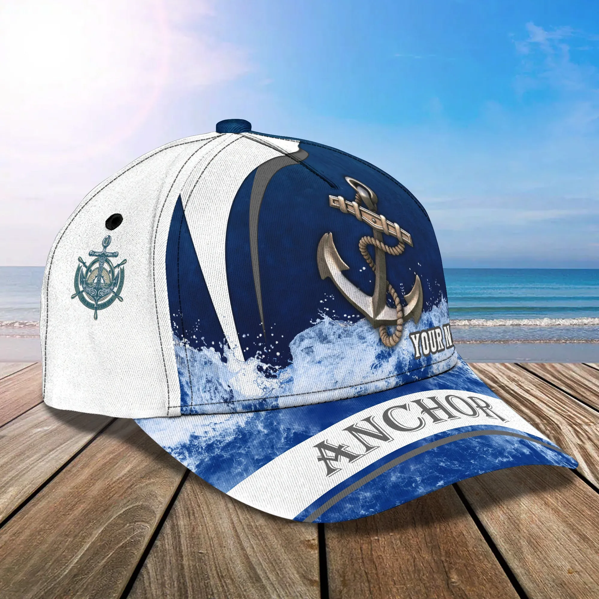 3D Classic Cap Anchor 04 Personalized Name Cap Namashops