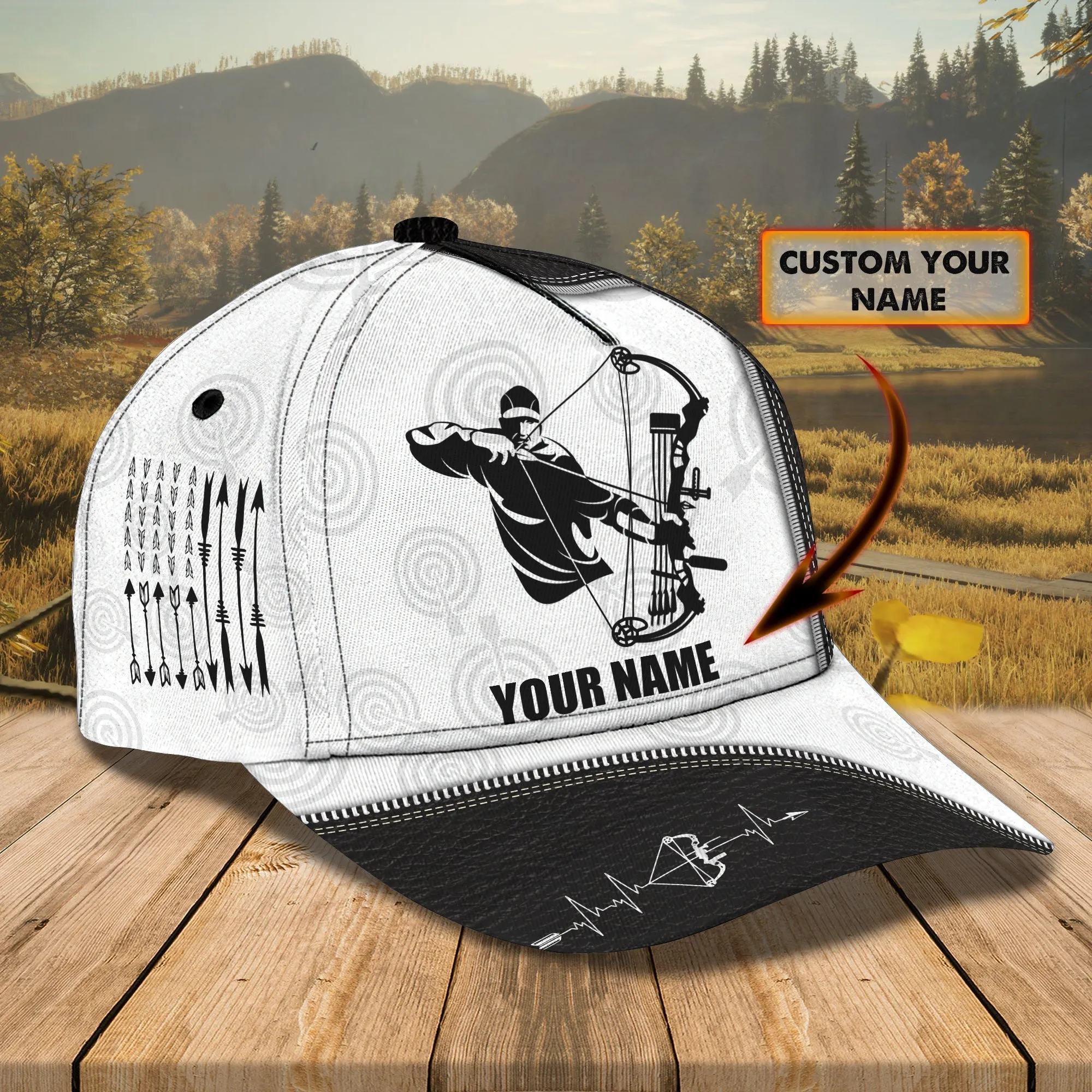 3D Classic Cap Archery 002 Personalized Name Cap Namashops