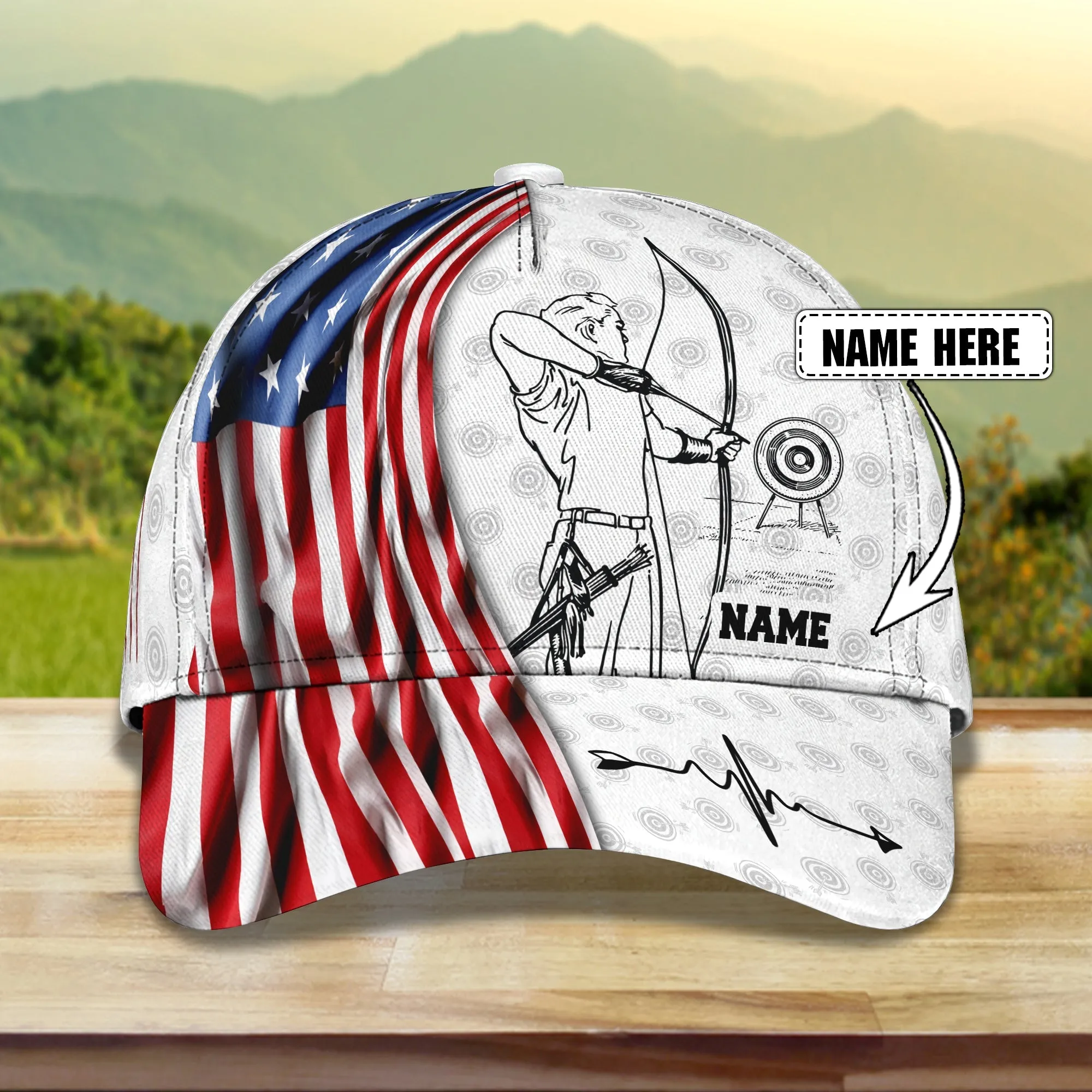 3D Classic Cap Archery 02 Personalized Name Cap 175 Namashops