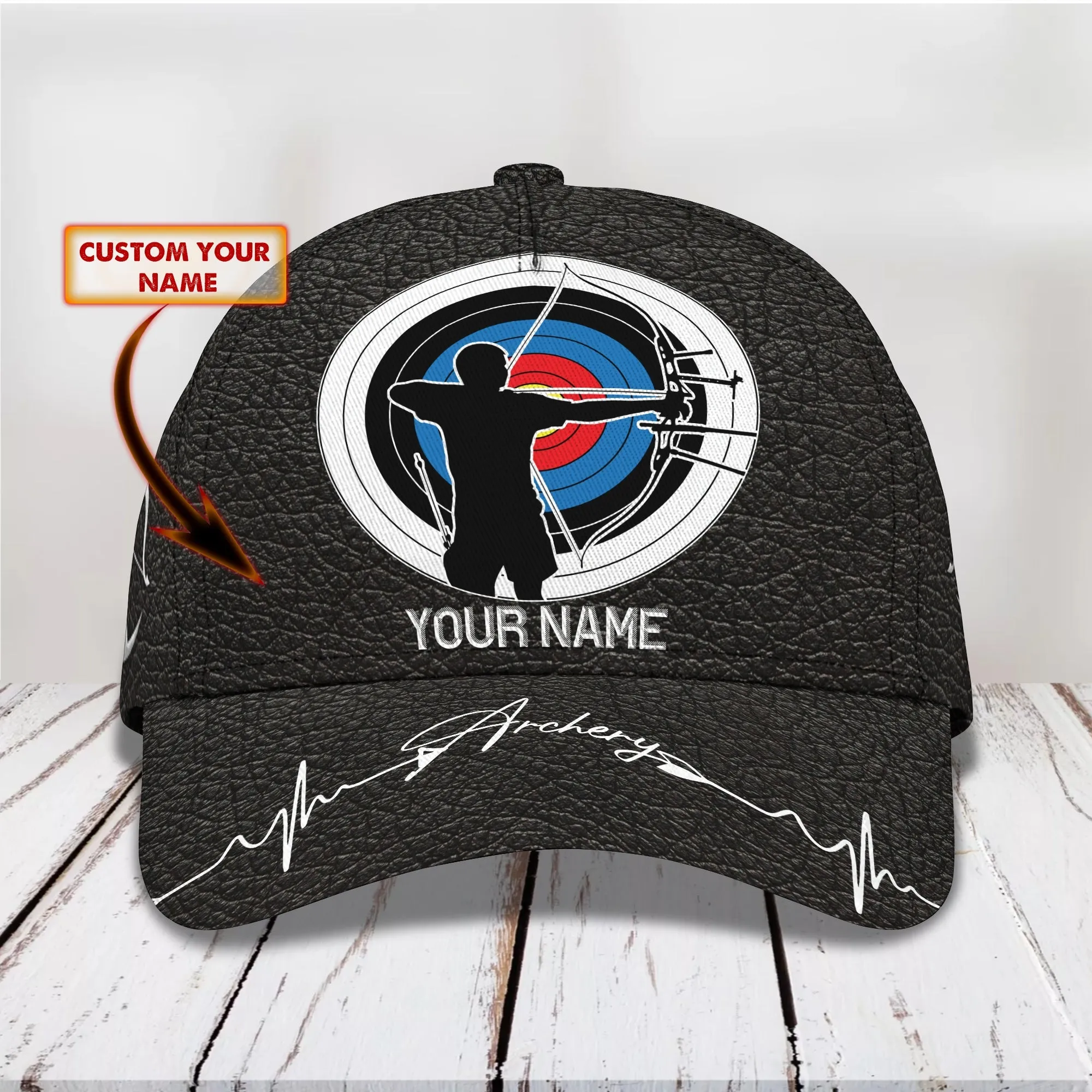 3D Classic Cap Archery 03 Personalized Name Cap Namashops