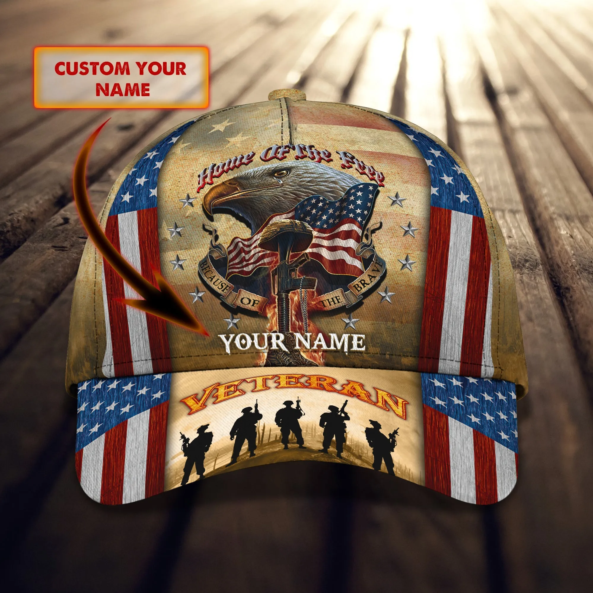 3D Classic Cap  Personalized Name Cap Veteran01 Namashops
