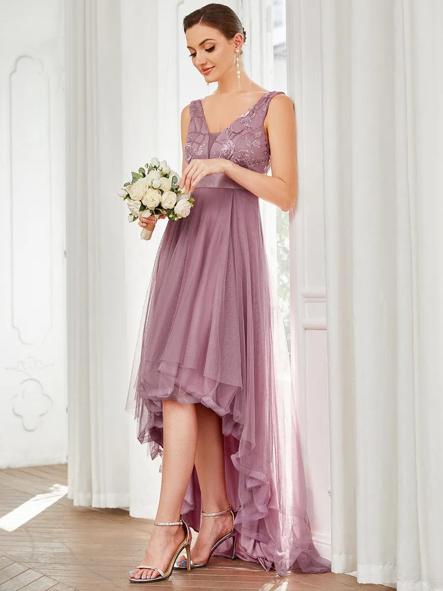 A-Line High-Low Tulle Prom Dress