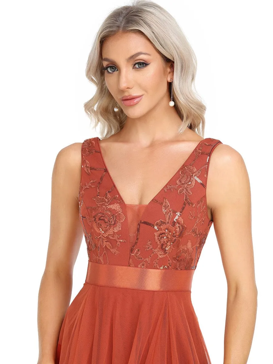 A-Line High-Low Tulle Prom Dress