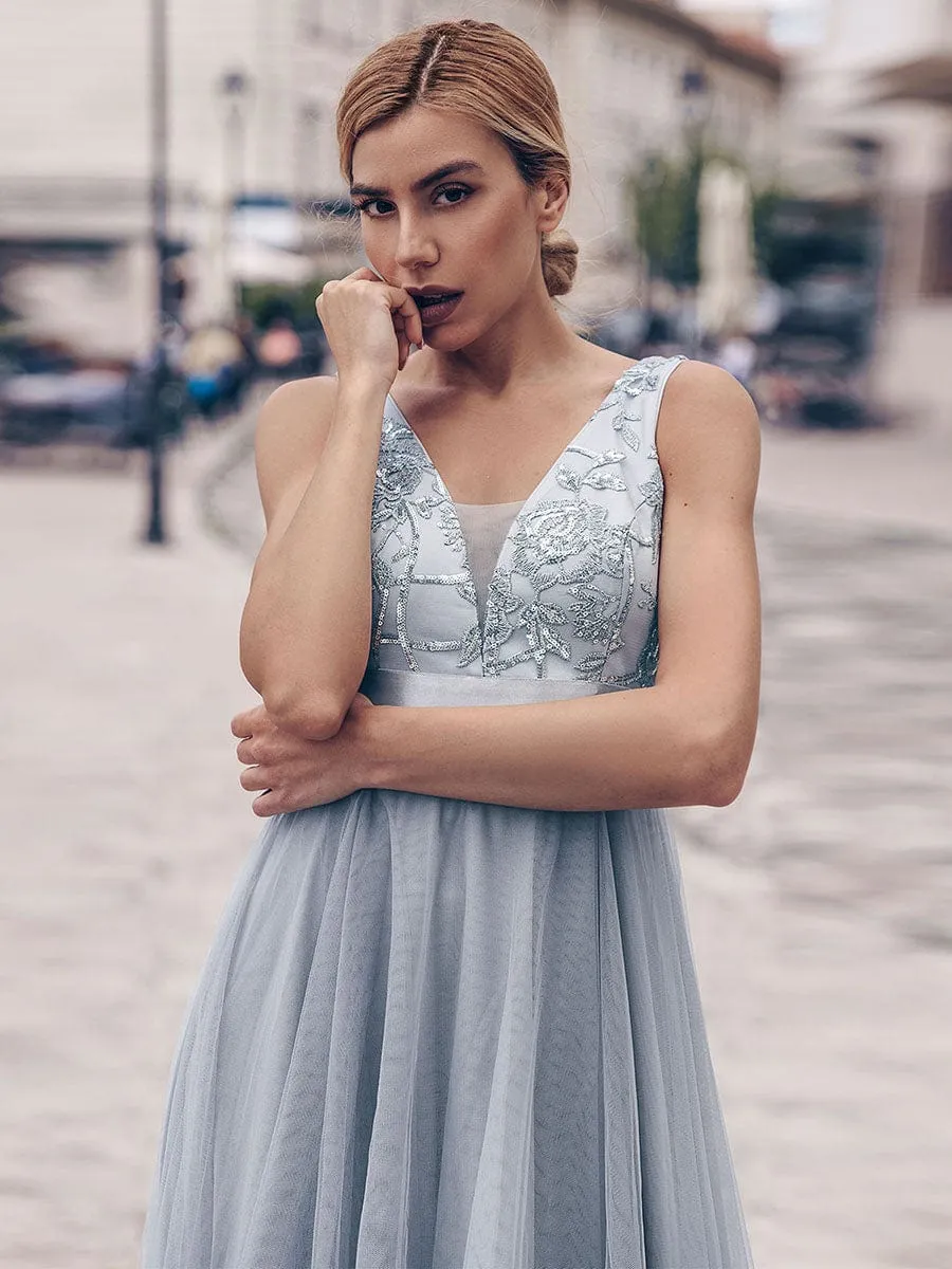 A-Line High-Low Tulle Prom Dress