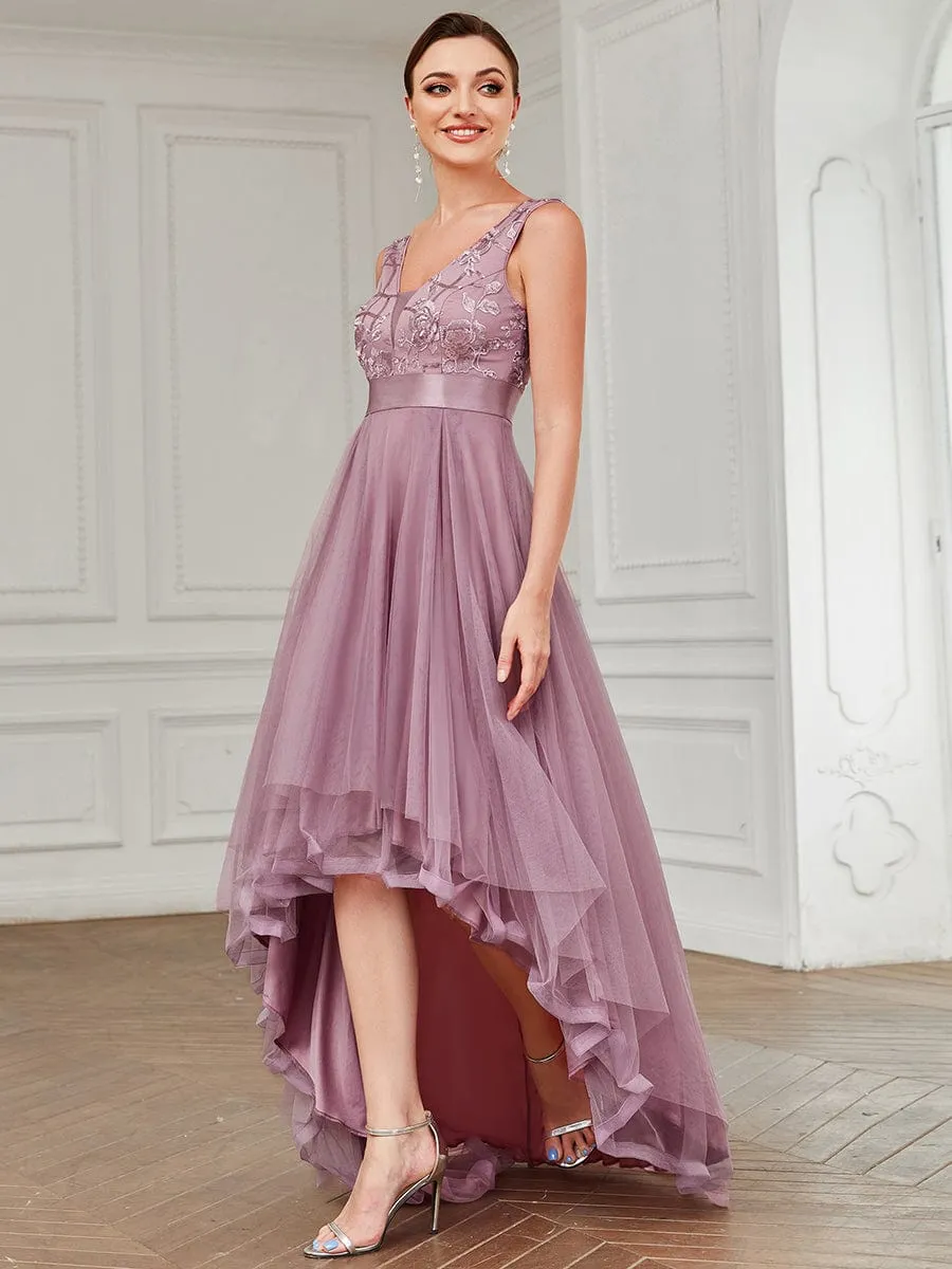 A-Line High-Low Tulle Prom Dress
