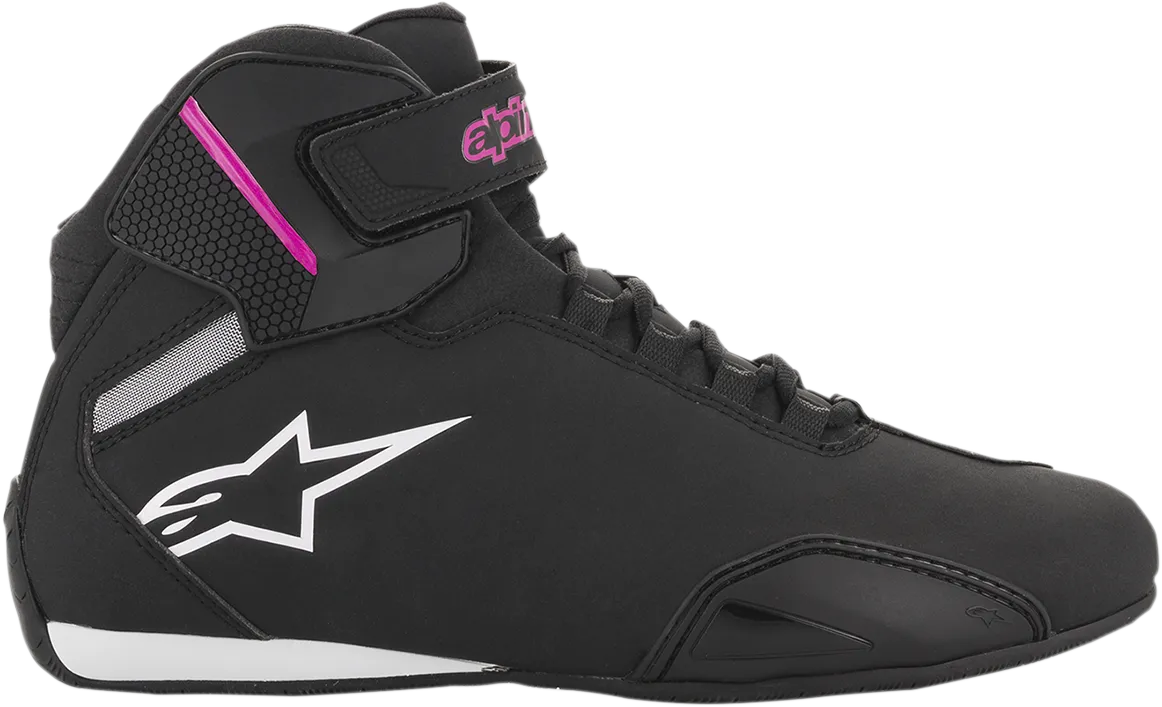 ALPINESTARS Women's Sektor Shoes - Black/Pink - US 5 251571910395