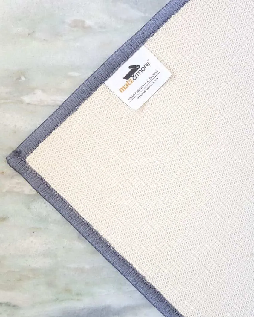 Blue Animals Giraffe Printed Kids Nylon Carpet | 5 x 3 Feet