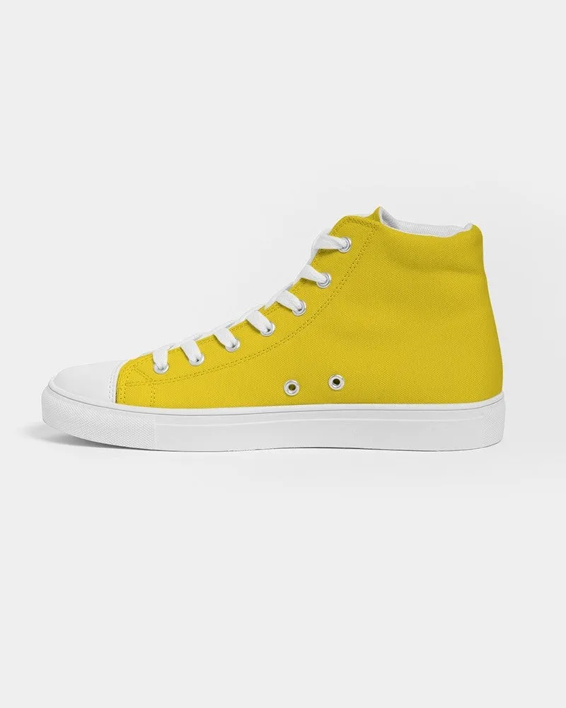 Bright Yellow High-Top Canvas Sneakers | Men's | C0M12Y100K0