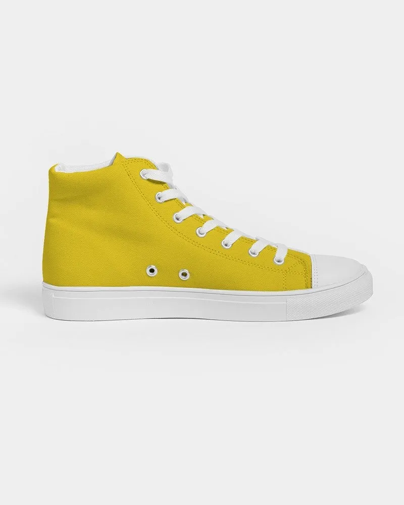 Bright Yellow High-Top Canvas Sneakers | Men's | C0M12Y100K0
