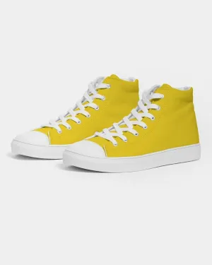 Bright Yellow High-Top Canvas Sneakers | Men's | C0M12Y100K0