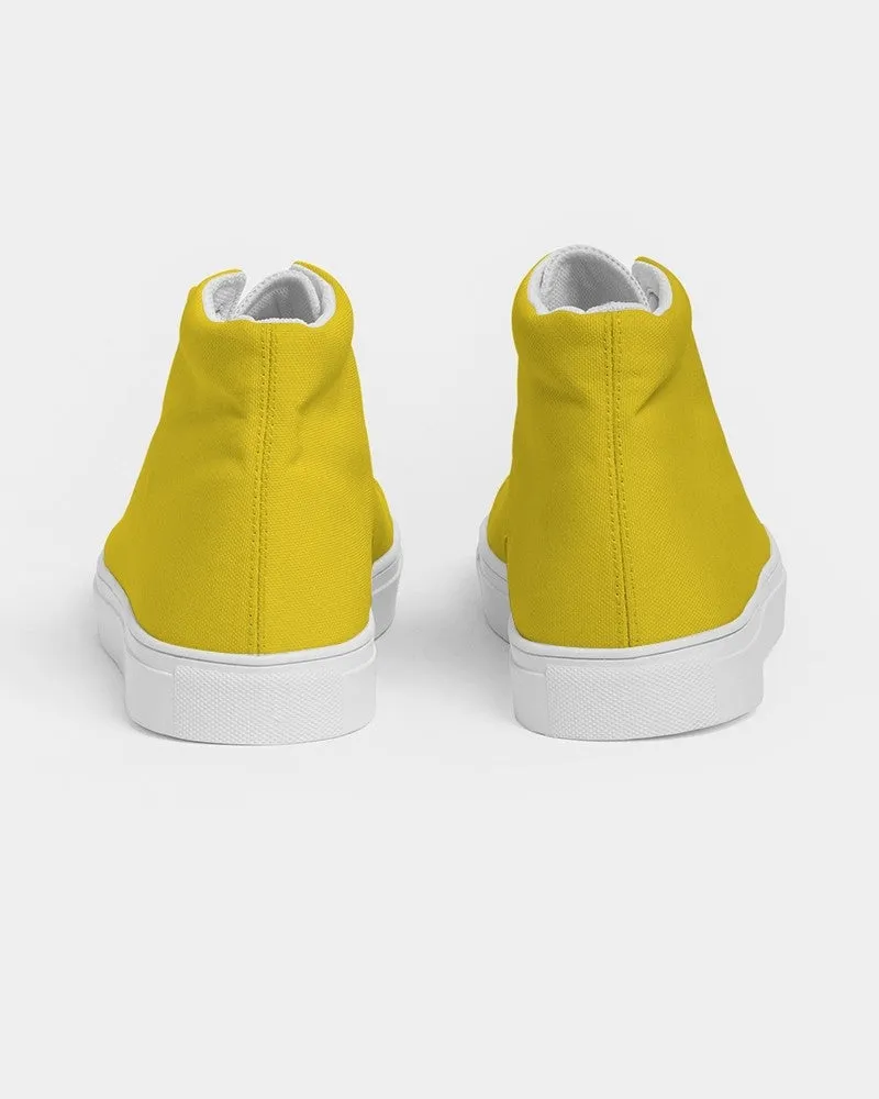 Bright Yellow High-Top Canvas Sneakers | Men's | C0M12Y100K0