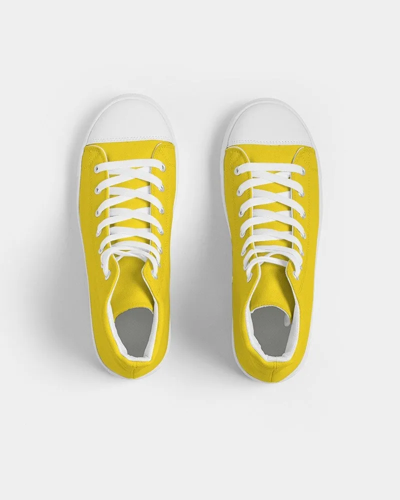 Bright Yellow High-Top Canvas Sneakers | Men's | C0M12Y100K0