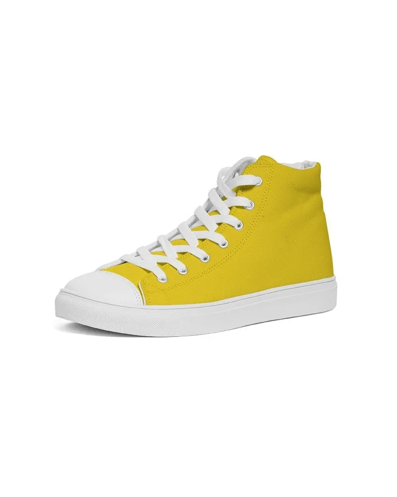 Bright Yellow High-Top Canvas Sneakers | Men's | C0M12Y100K0
