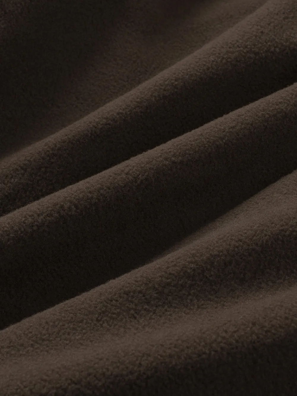 Brown Plush Fleece Button-Up