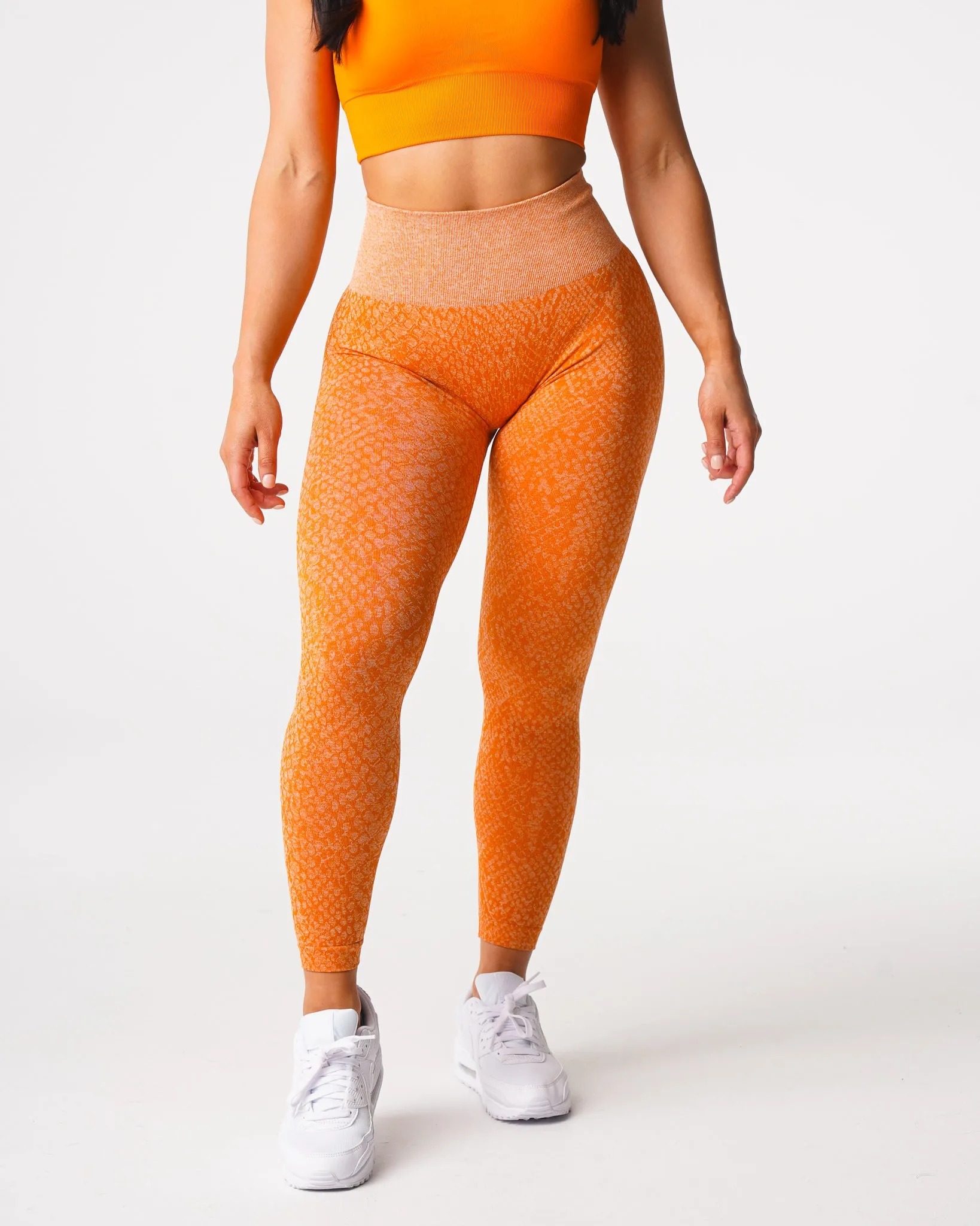 Burnt Orange Snakeskin Seamless Leggings