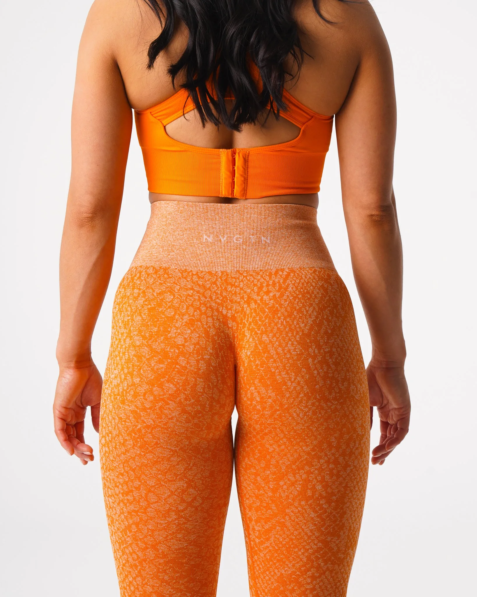 Burnt Orange Snakeskin Seamless Leggings