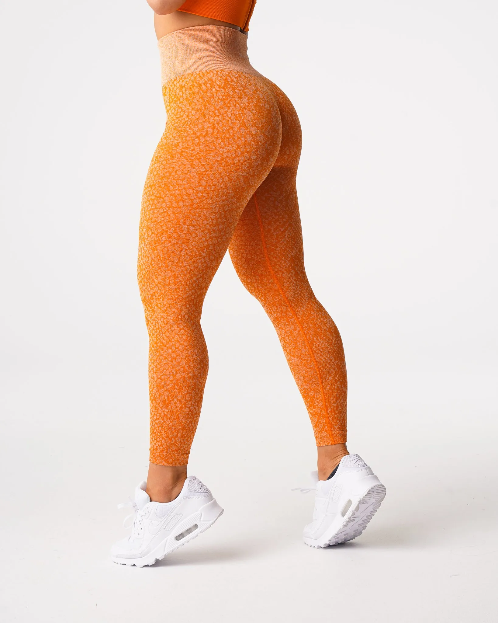 Burnt Orange Snakeskin Seamless Leggings