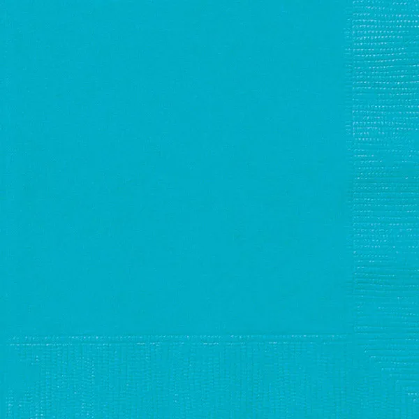 Caribbean Teal Lunch Napkins 33x33cm 20pk