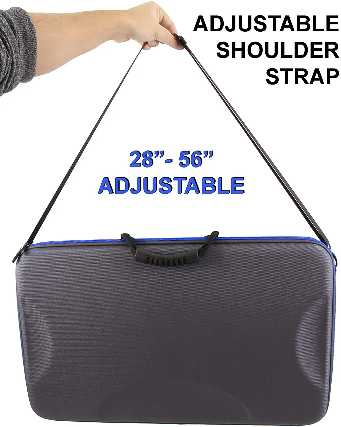 CASEMATIX DJ Controller Travel Case Compatible with Hercules Inpulse 500 - Hard Shell Mixer Carrying Case with Shoulder Strap & Impact-Absorbing Foam