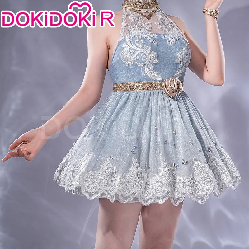 DokiDoki-R Anime Cosplay Costume Light Blue Dress Gown