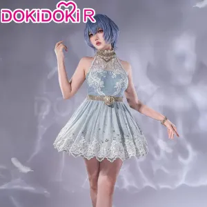 DokiDoki-R Anime Cosplay Costume Light Blue Dress Gown
