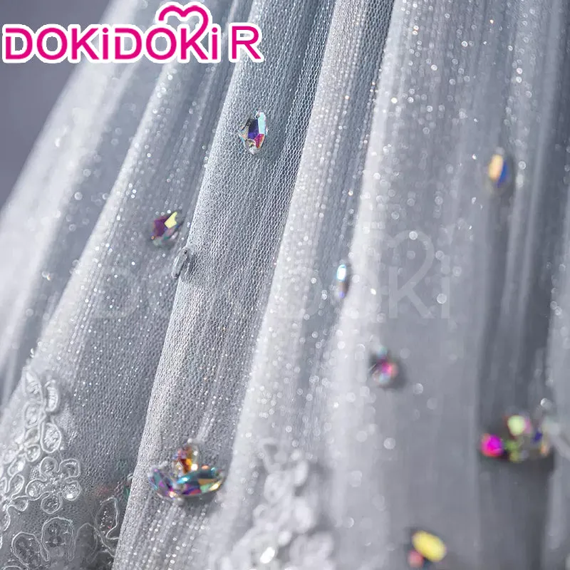 DokiDoki-R Anime Cosplay Costume Light Blue Dress Gown