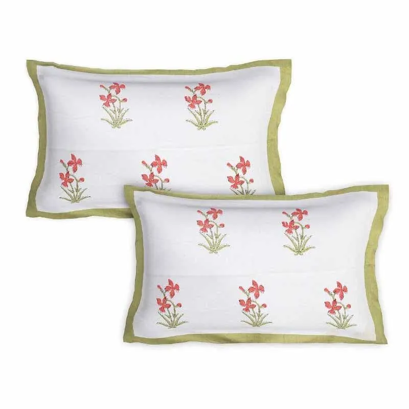Ethnic Lakeerein Printed Bedsheet - Green