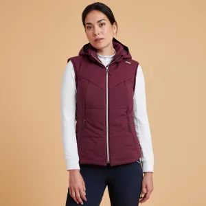 Fouganza women's riding vest, dark burgundy