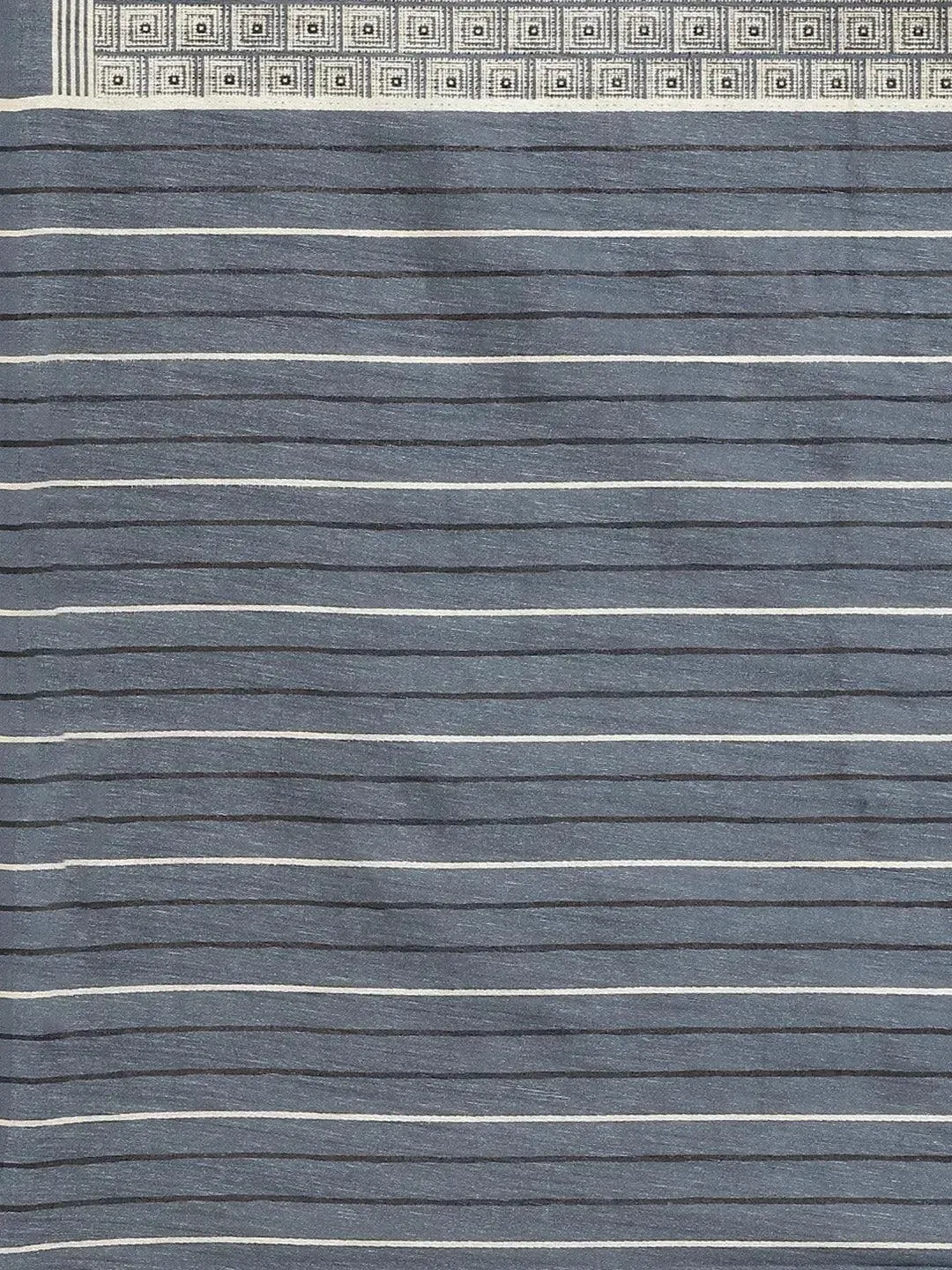 Grey Printed Cotton Silk Saree