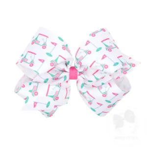 King Golf Cart Printed Bow