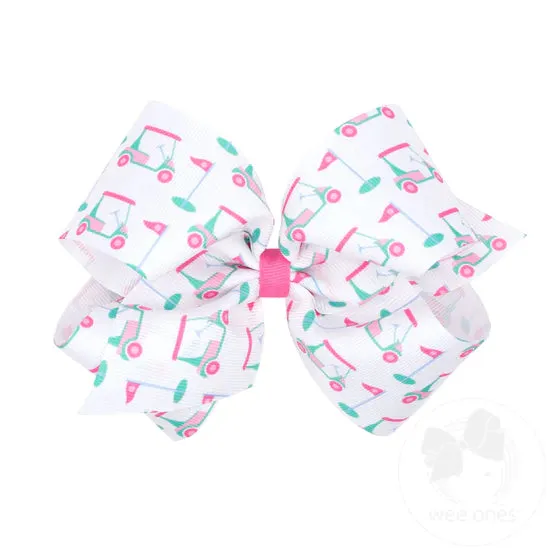 King Golf Cart Printed Bow