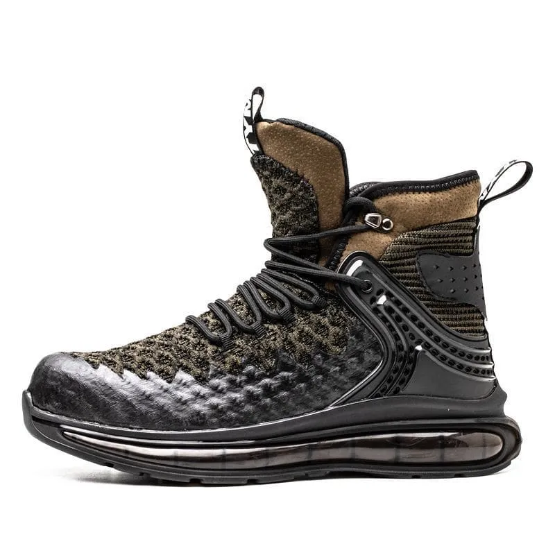 Mens Anti Stab Steel Toe Shoes with Puncture Shock Absorbing Design