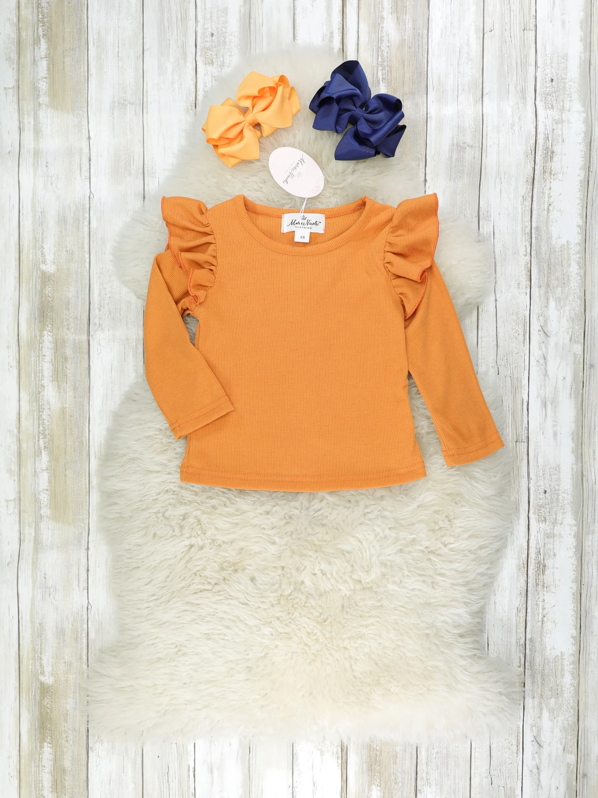 Navy & Burnt Orange Persimmon Overalls Set