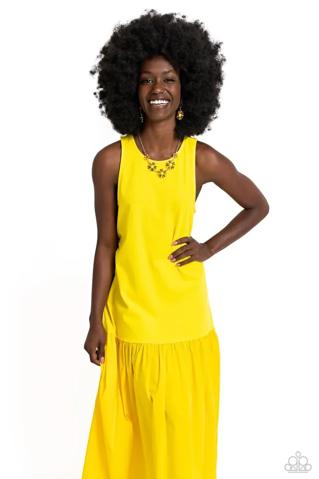 Paparazzi Earring ~ SUN Wild - Yellow