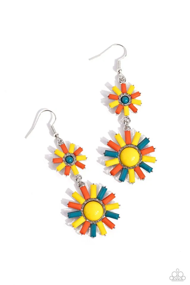 Paparazzi Earring ~ SUN Wild - Yellow