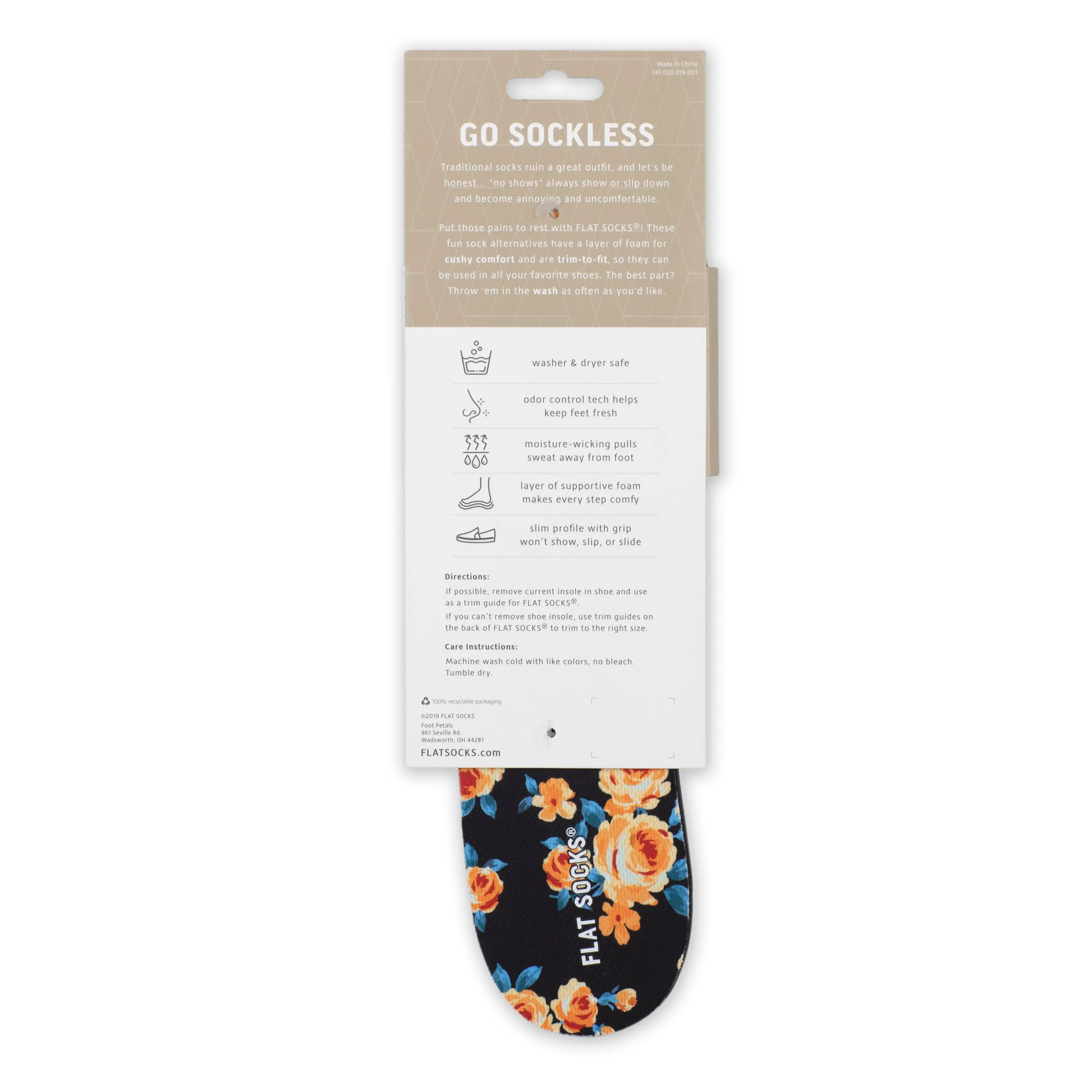 Peachy Rose FLAT SOCKS