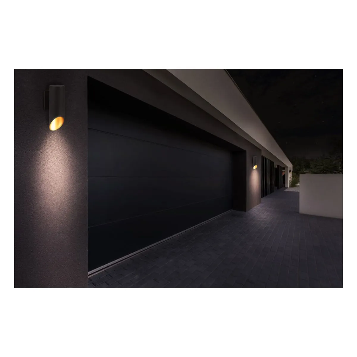 Pineview Slope 13 in. Outdoor Wall Sconce Black & Gold Finish