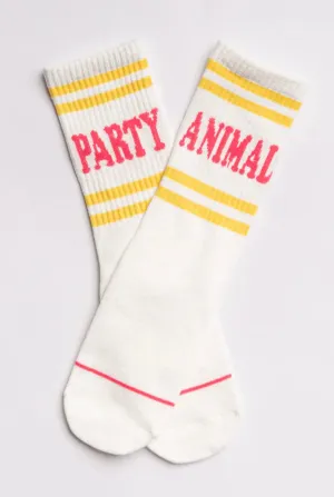 PJ Salvage Fun Socks - Cream Party Animal