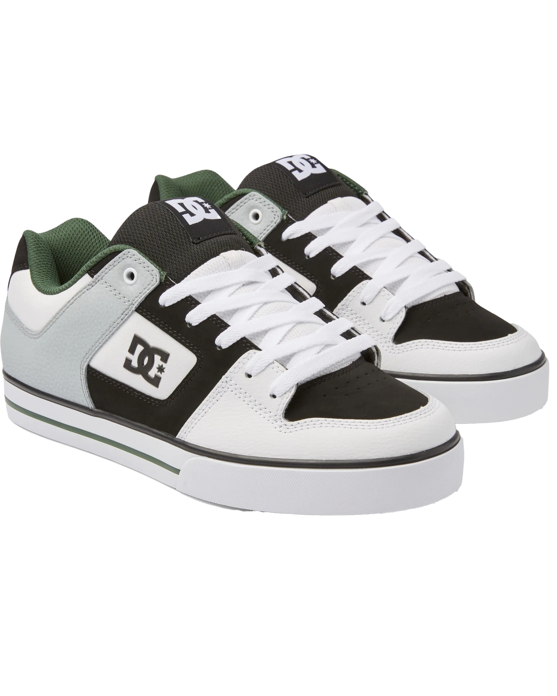 Pure Shoes in White, Black & Green