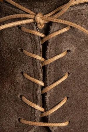 Round Biscuit Brown Waxed Cotton Shoelaces