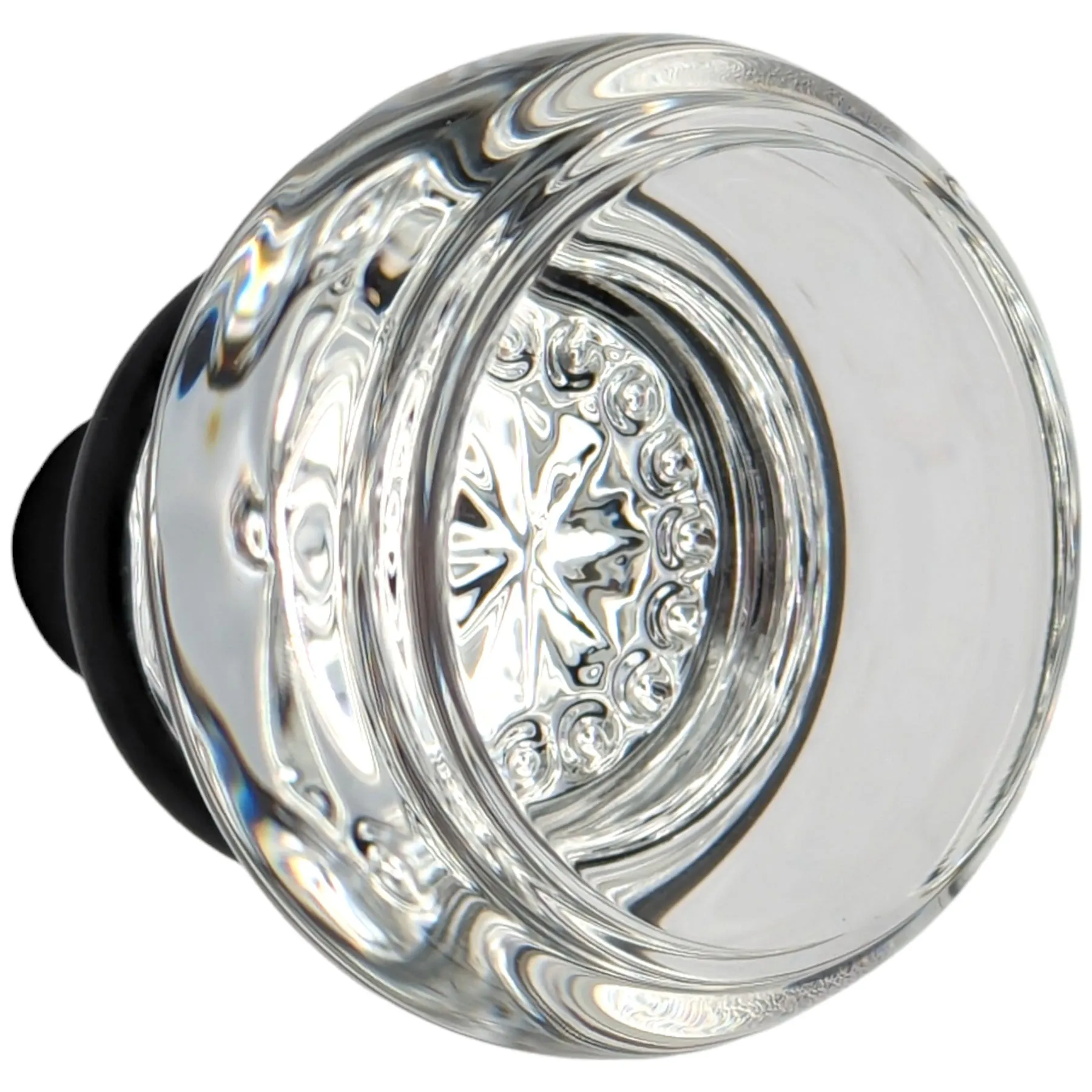 Round Crystal Spare Door Knob Set (Oil Rubbed Bronze)
