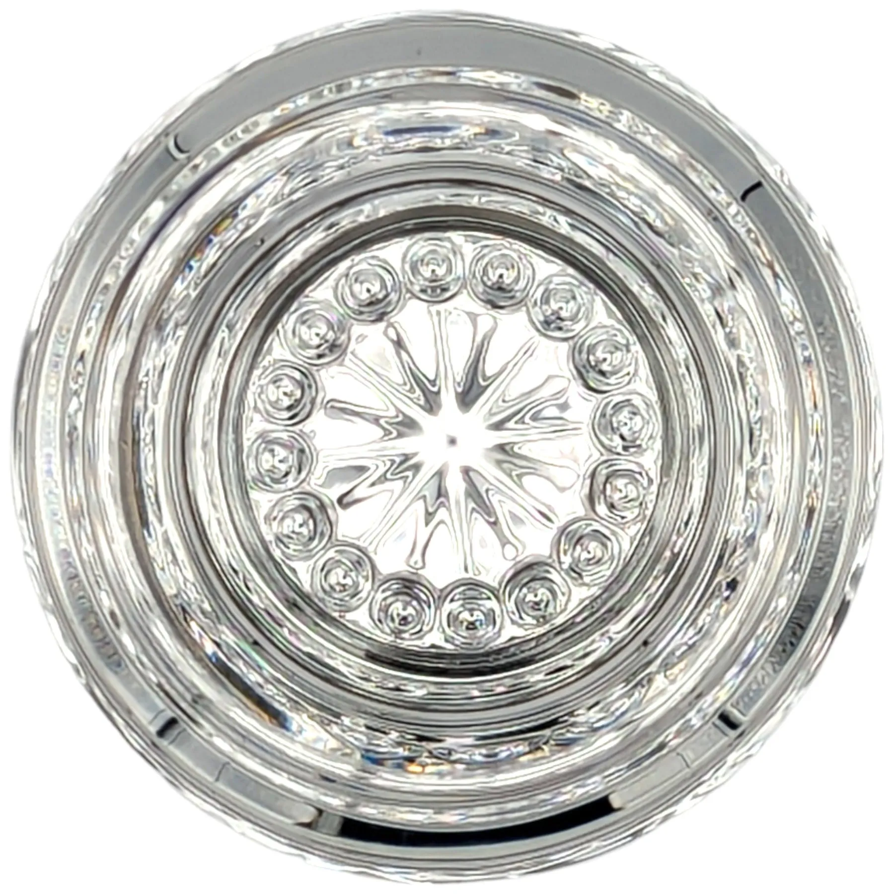 Round Crystal Spare Door Knob Set (Oil Rubbed Bronze)