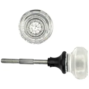 Round Crystal Spare Door Knob Set (Oil Rubbed Bronze)