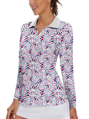 V-neck Collar Long-sleeve Athletic Top For Women